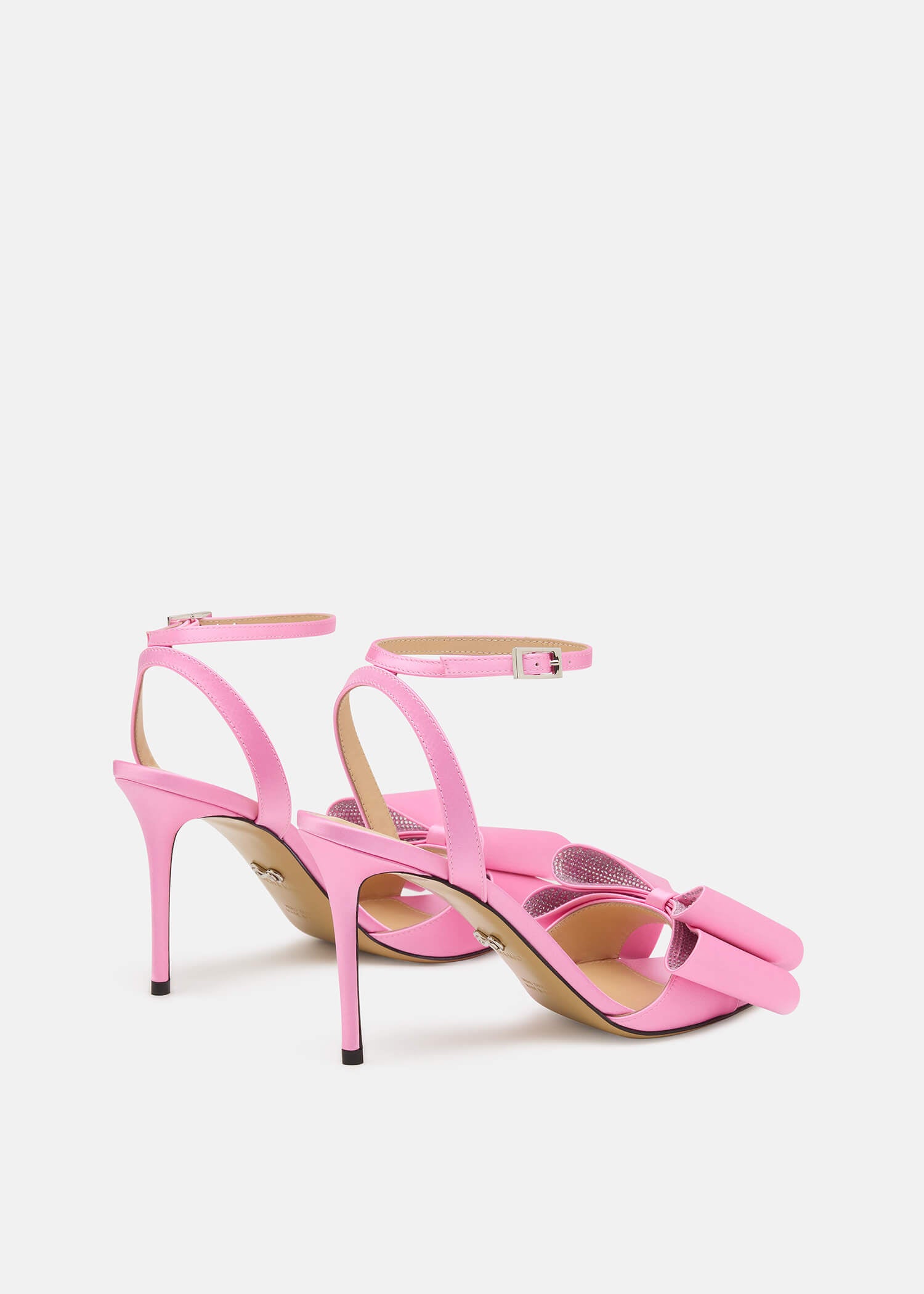 Le Cadeau Round Toe Satin Sandals
