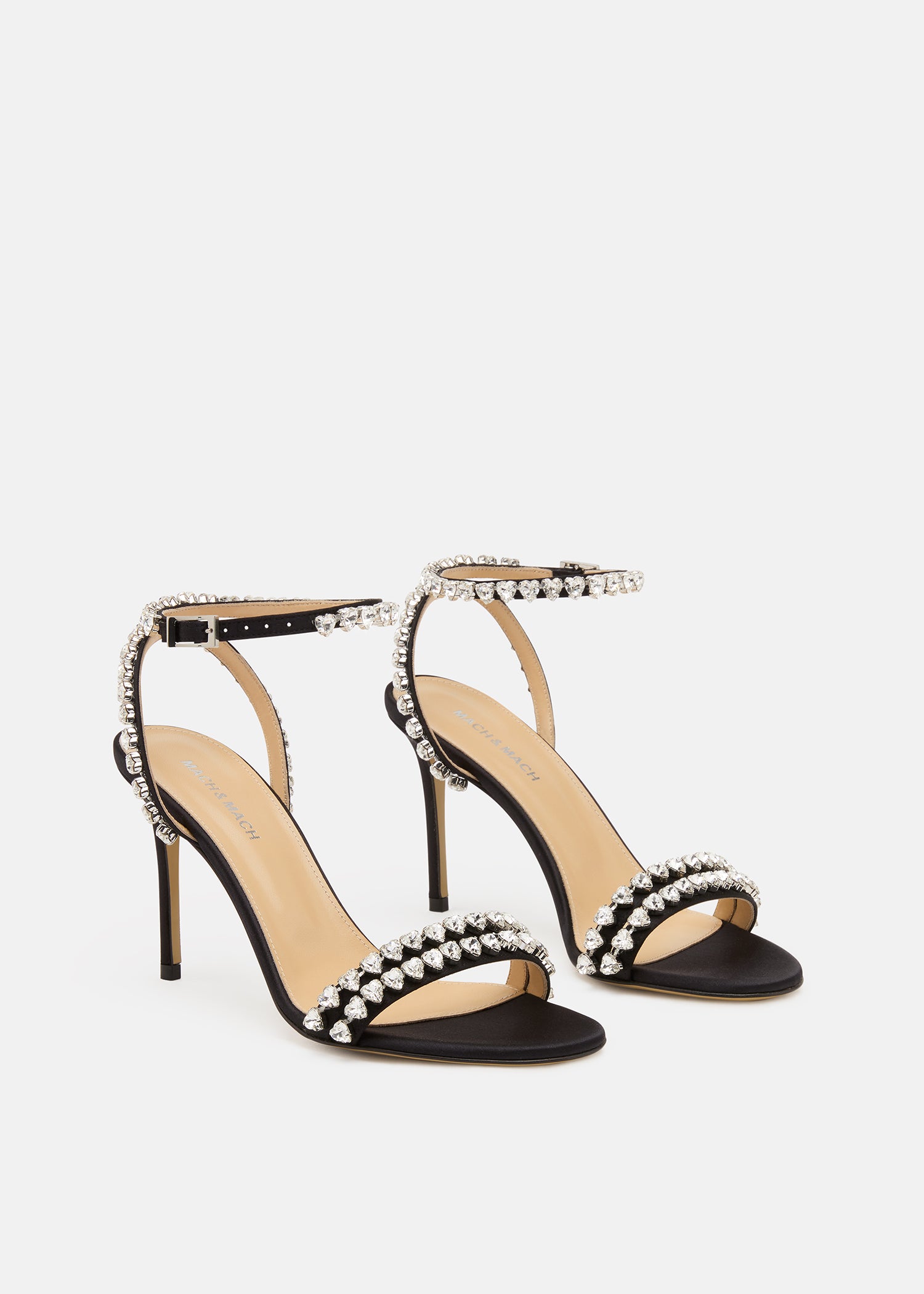 Audrey Round Toe Black Sandals