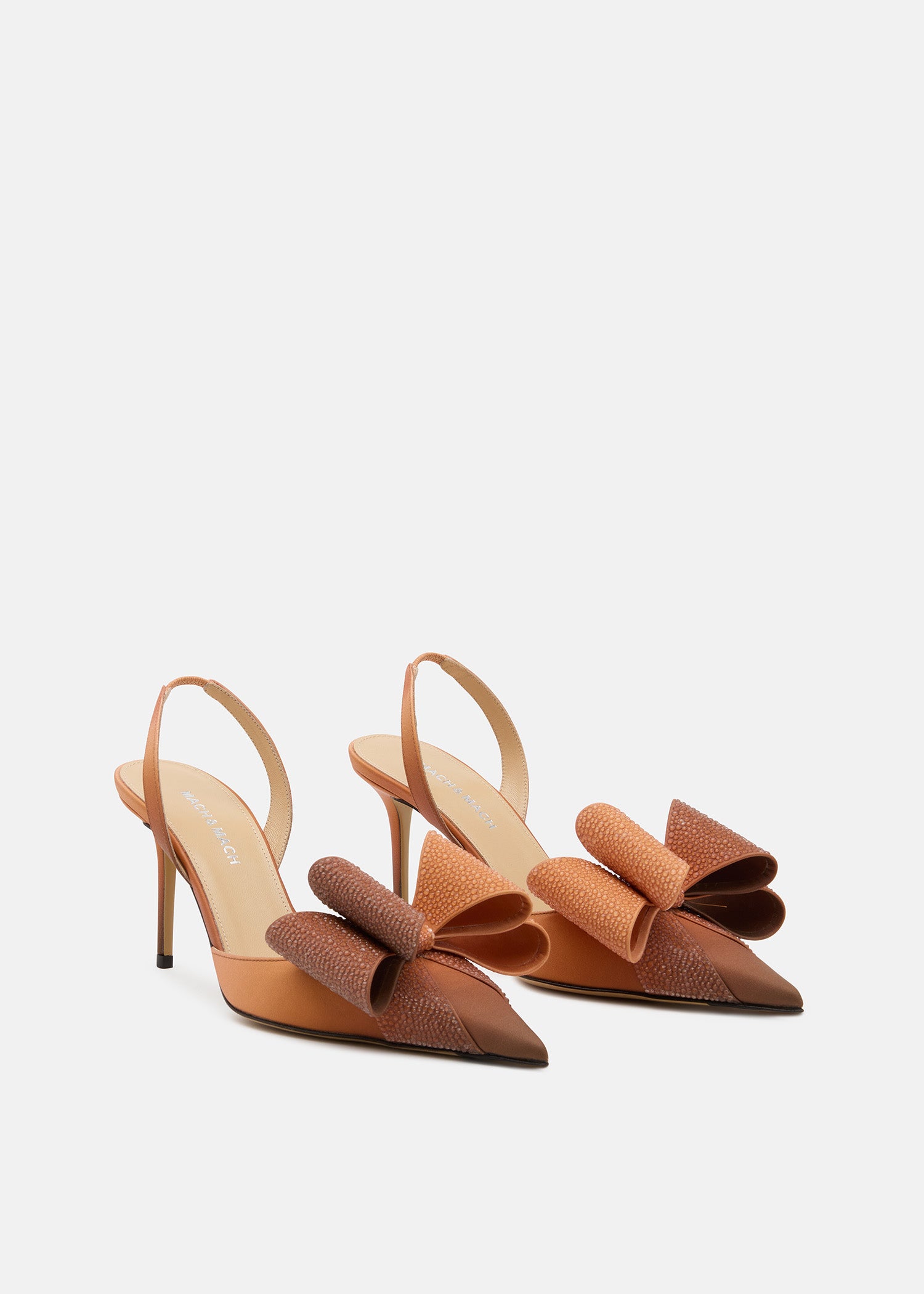 Le Cadeau' Brown Aqua Gradient Slingbacks