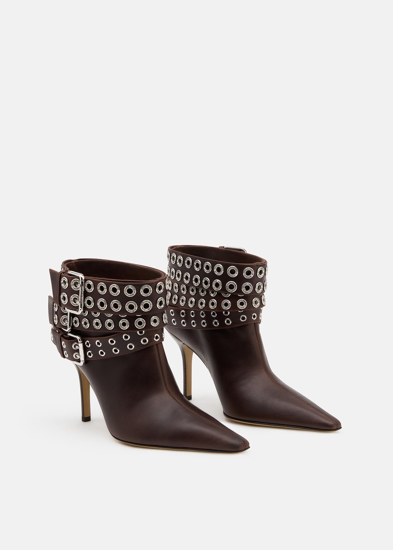 Buckle Belt Vintage Leather Ankle Boots
