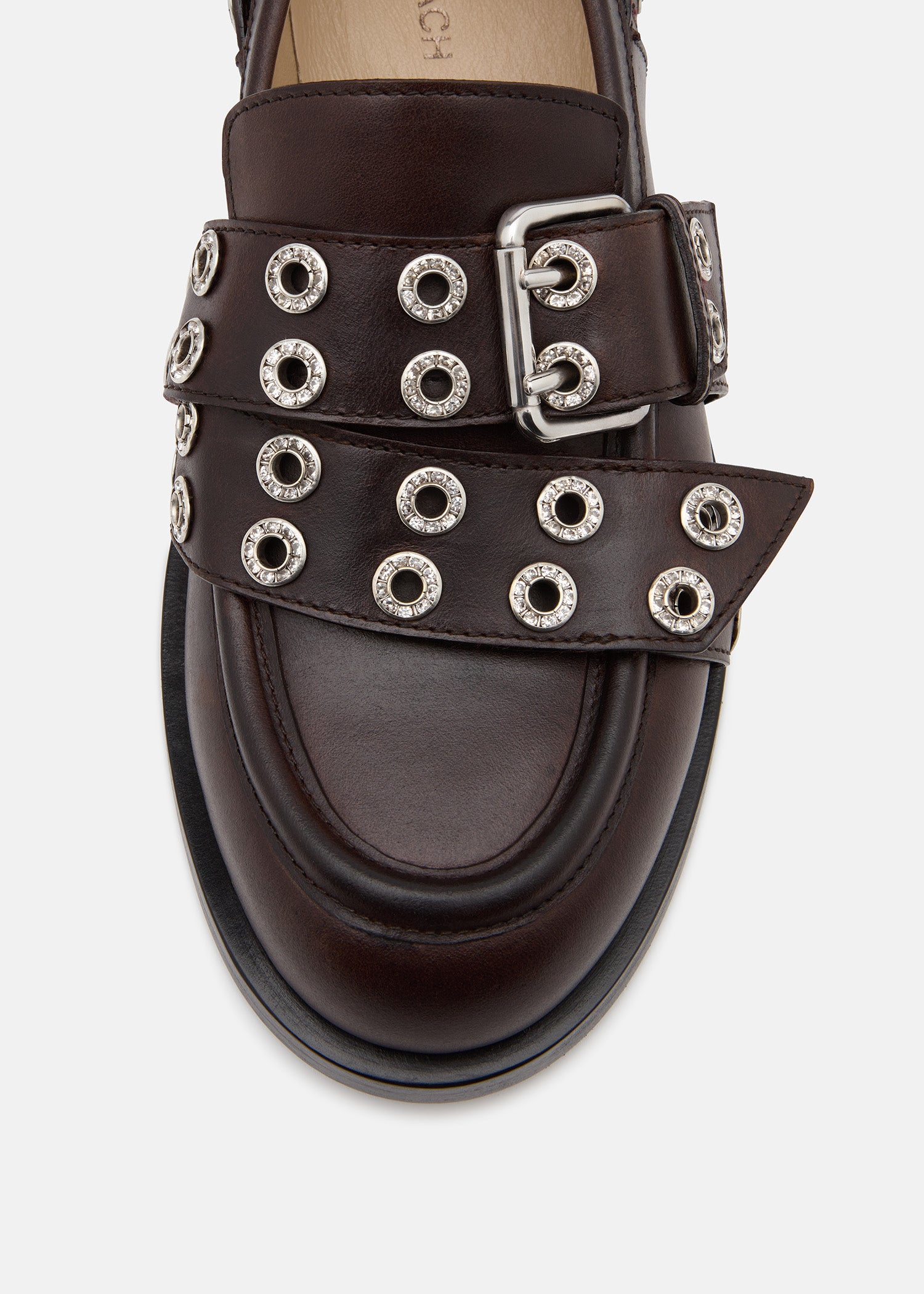 Buckle Belt Vintage Leather Loafers