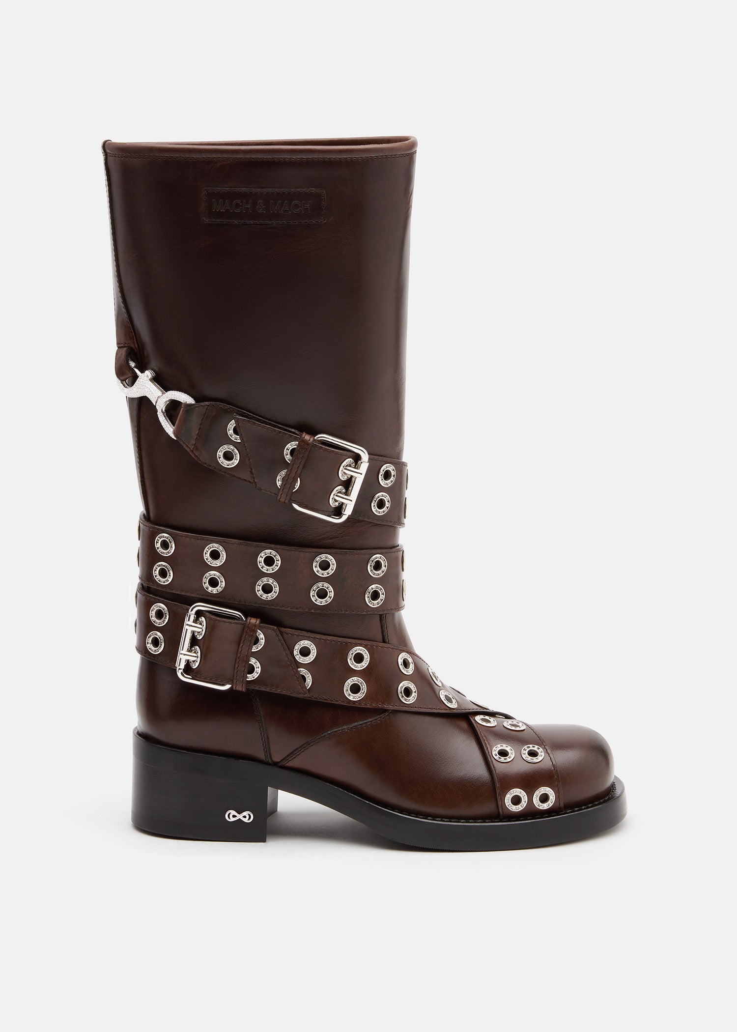 Buckle Belt Vintage Leather Combat Boots