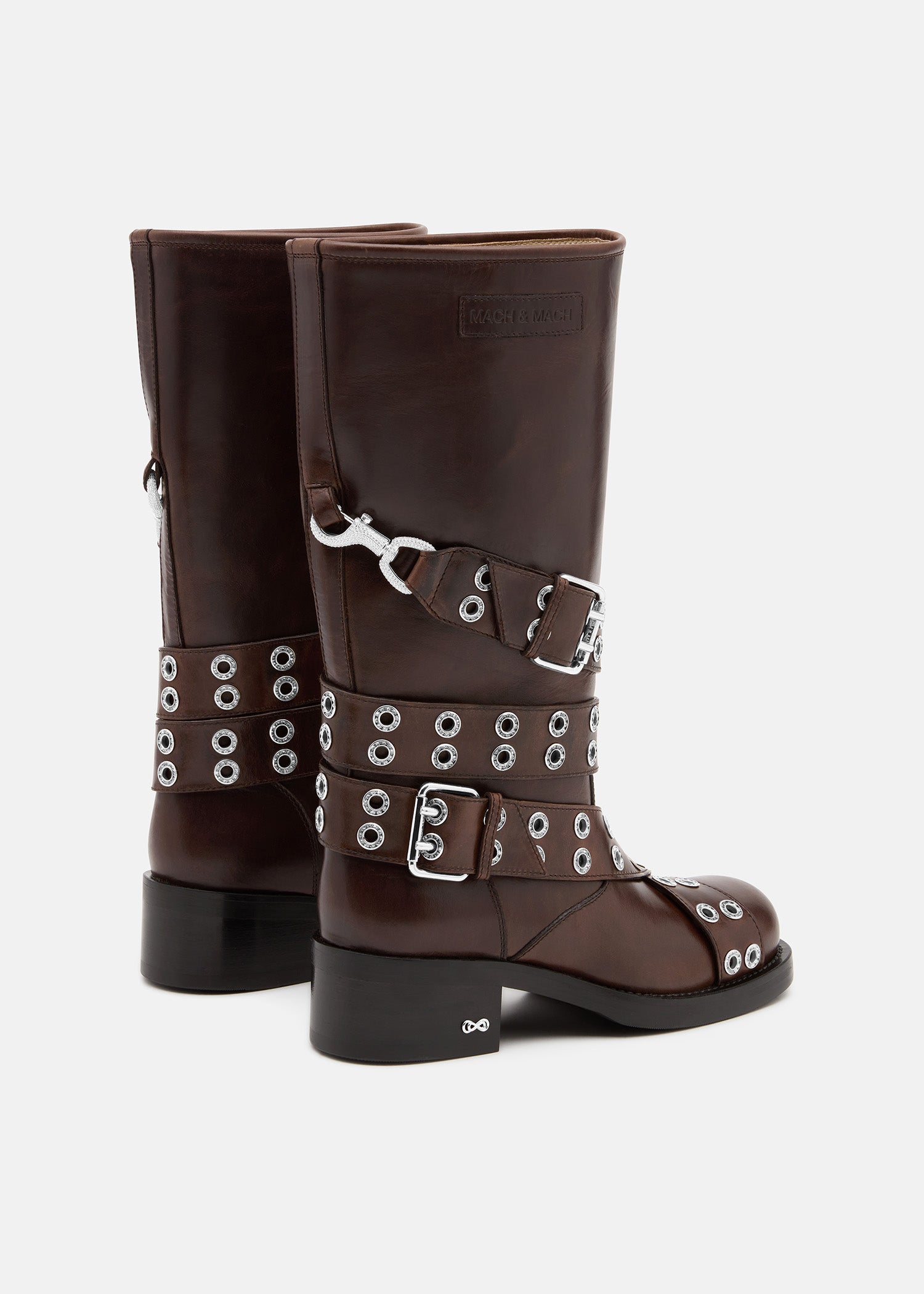 Buckle Belt Vintage Leather Combat Boots