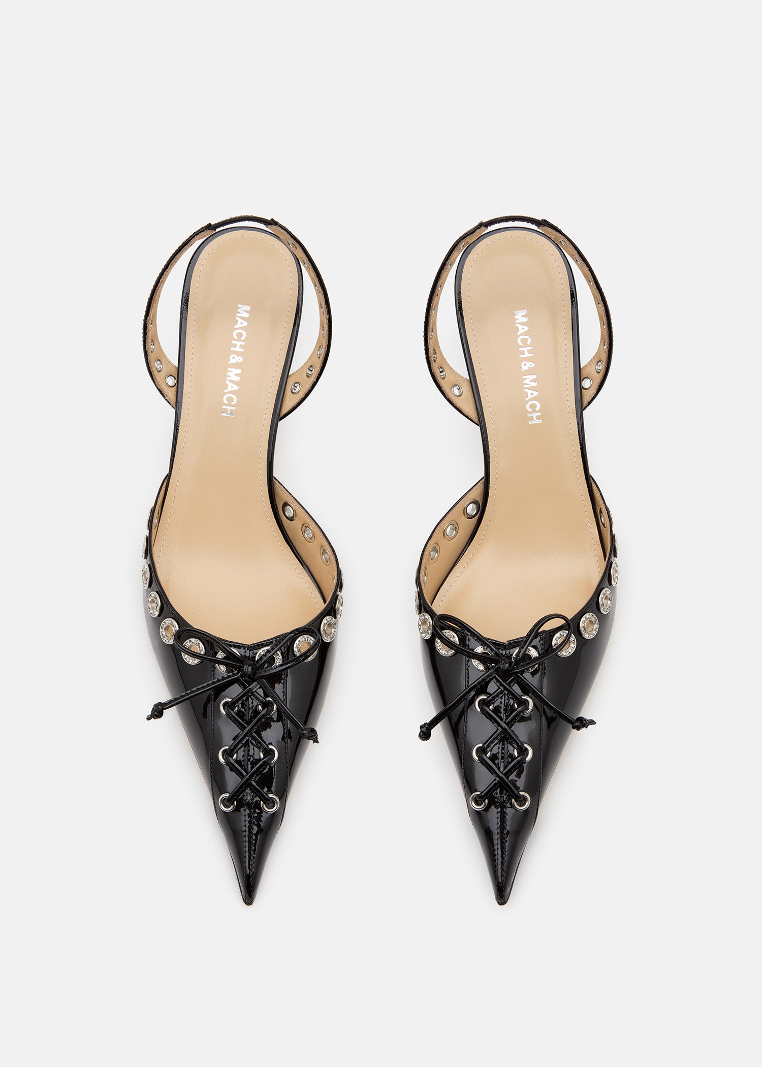 Crystalized Corset Pointed Toe Slingback