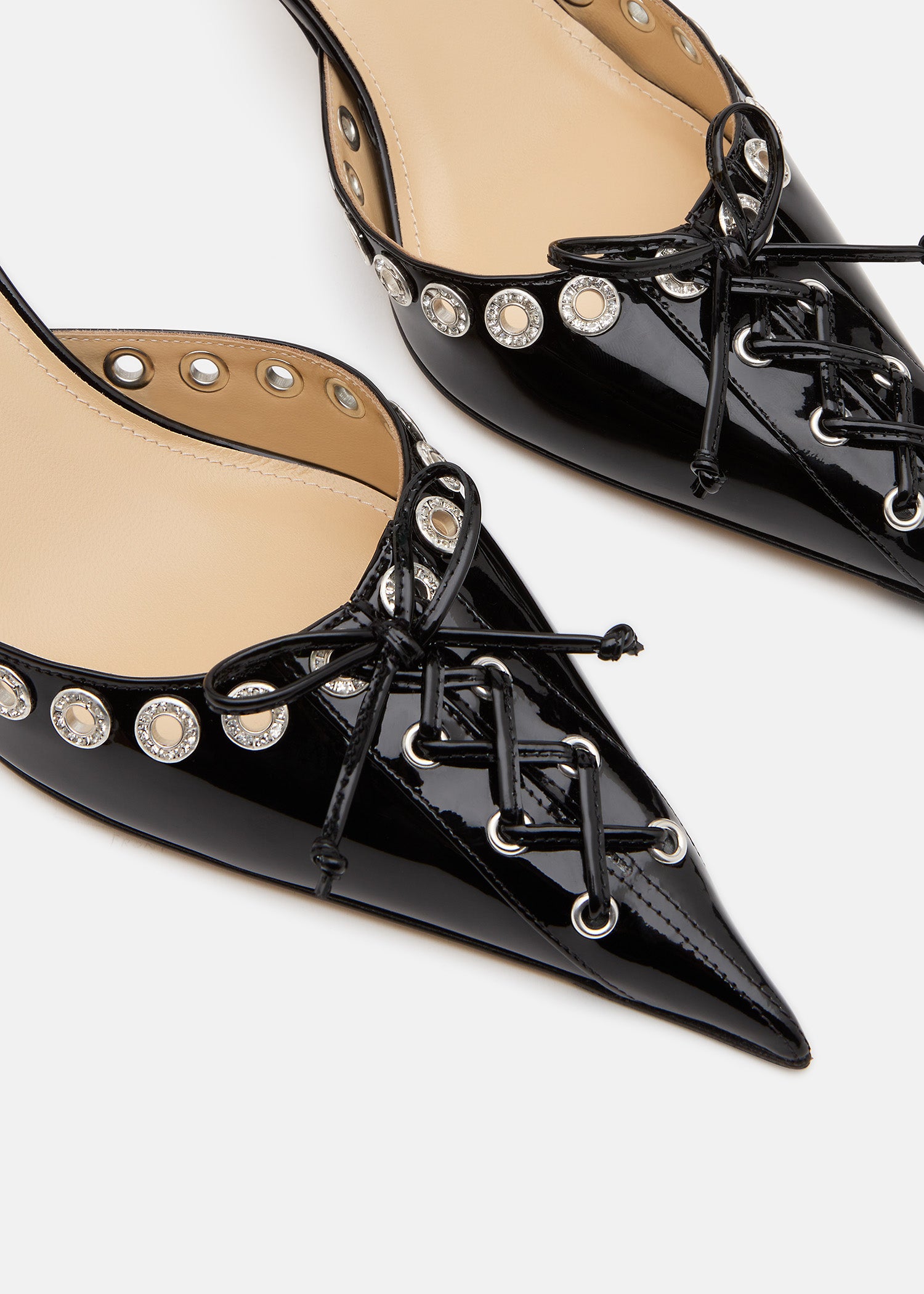 Crystalized Corset Pointed Toe Slingback