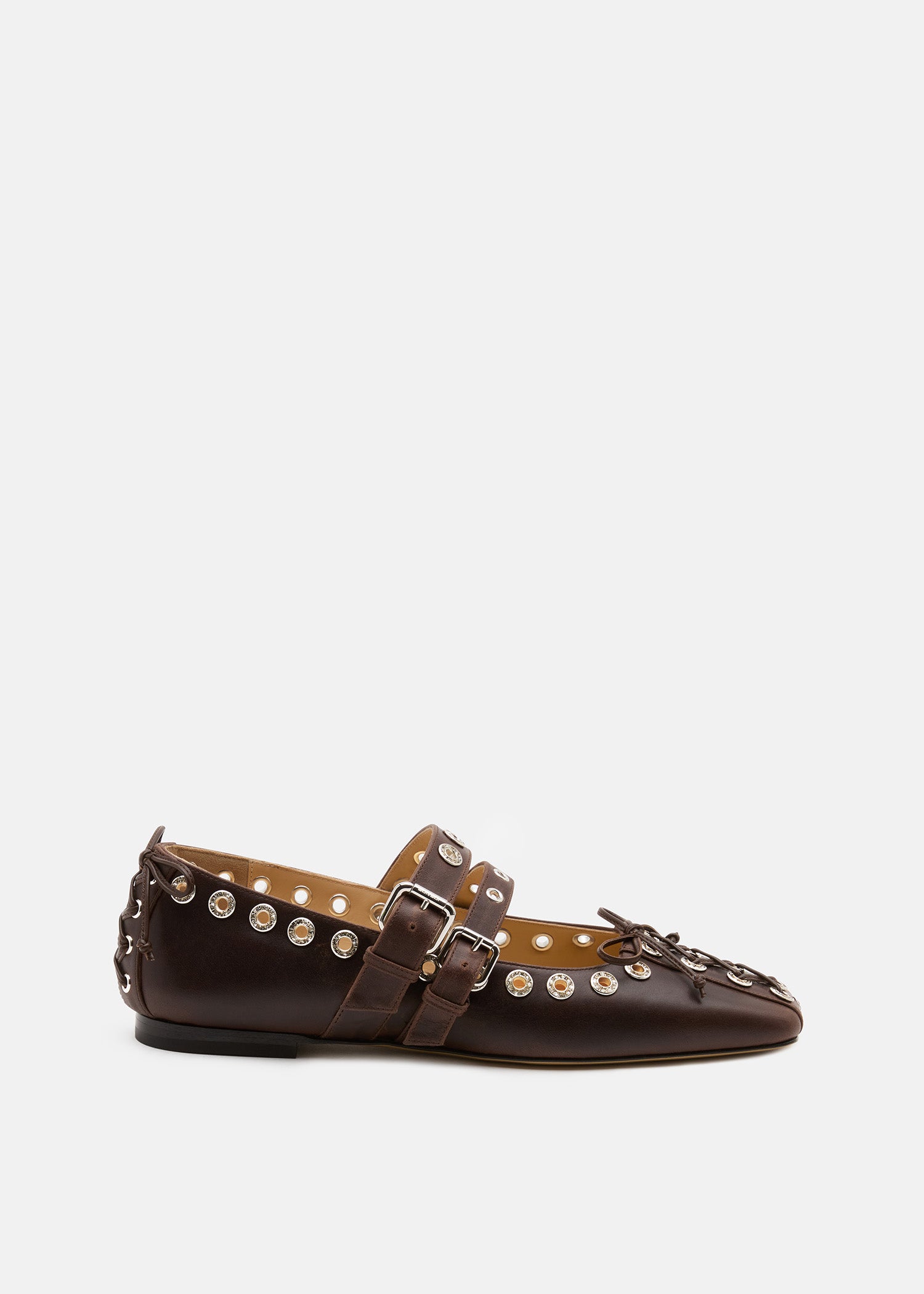 Crystalized Corset Square Toe Ballet Flats
