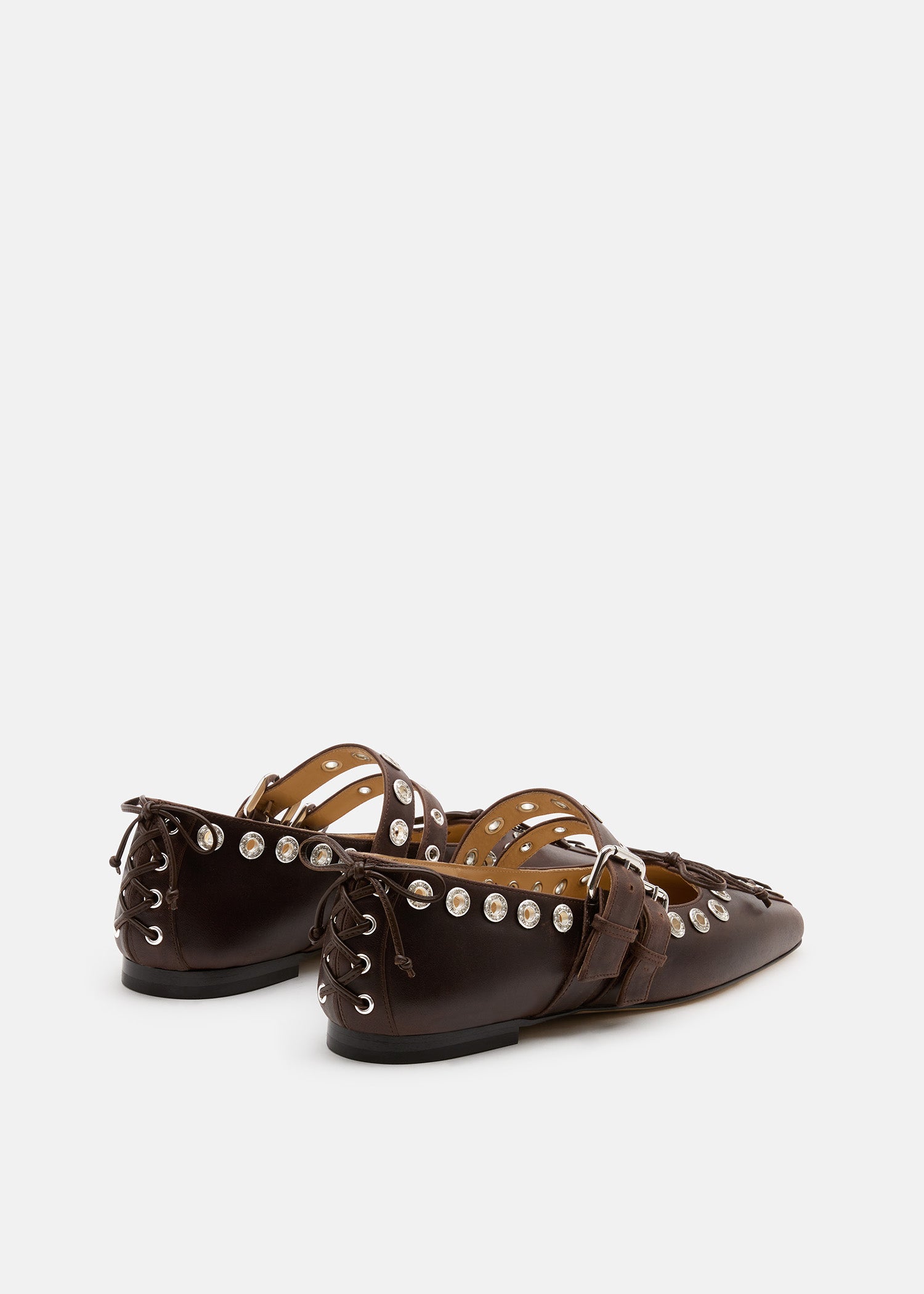Crystalized Corset Square Toe Ballet Flats