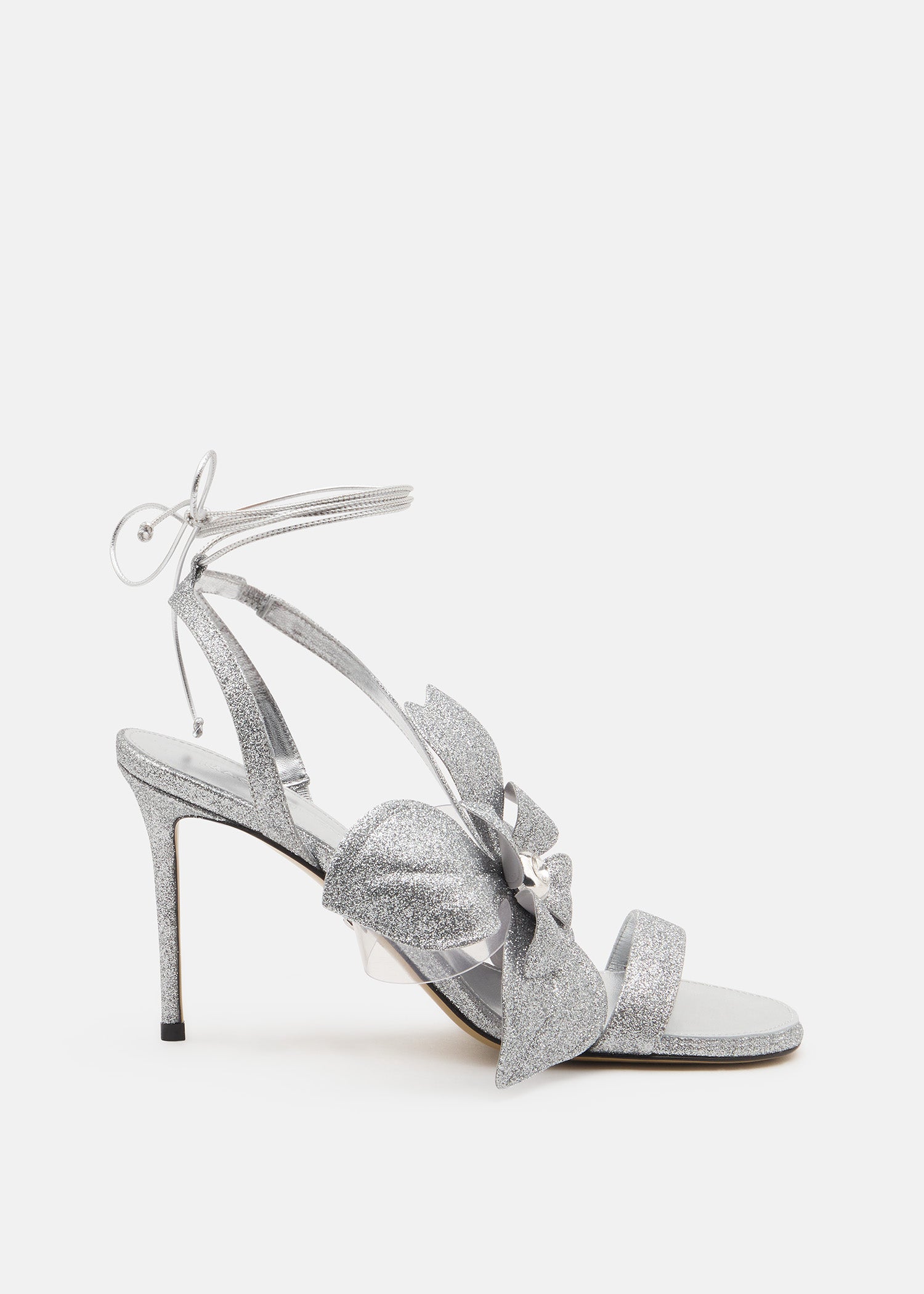 Orchid Silver Glitter Round Toe Sandals