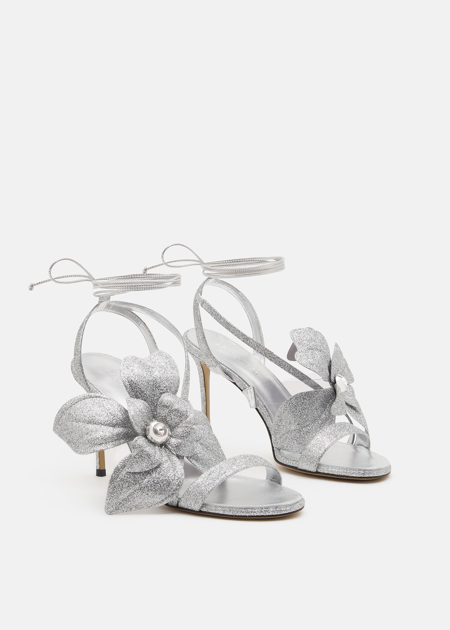 Orchid Silver Glitter Round Toe Sandals