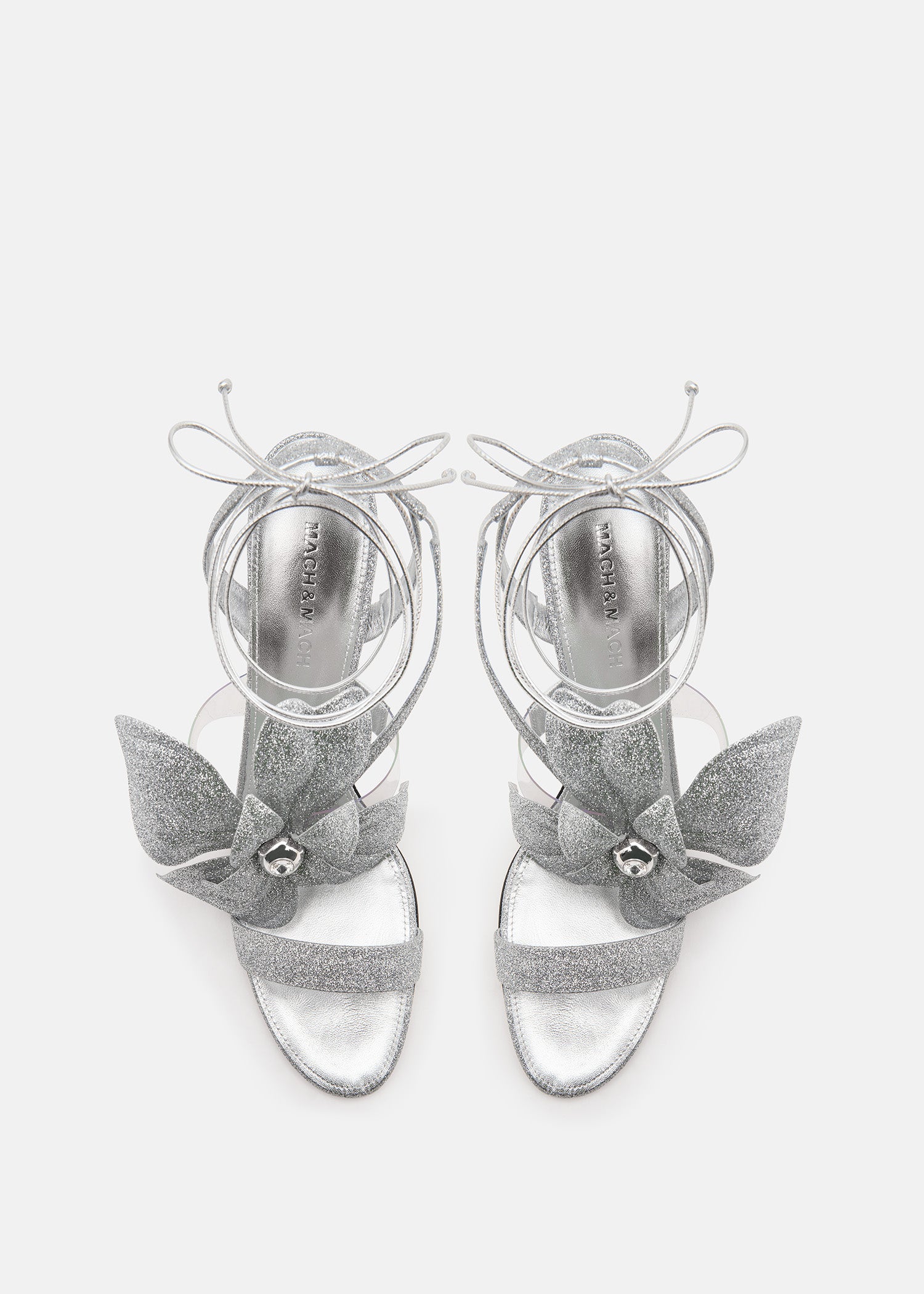 Orchid Silver Glitter Round Toe Sandals