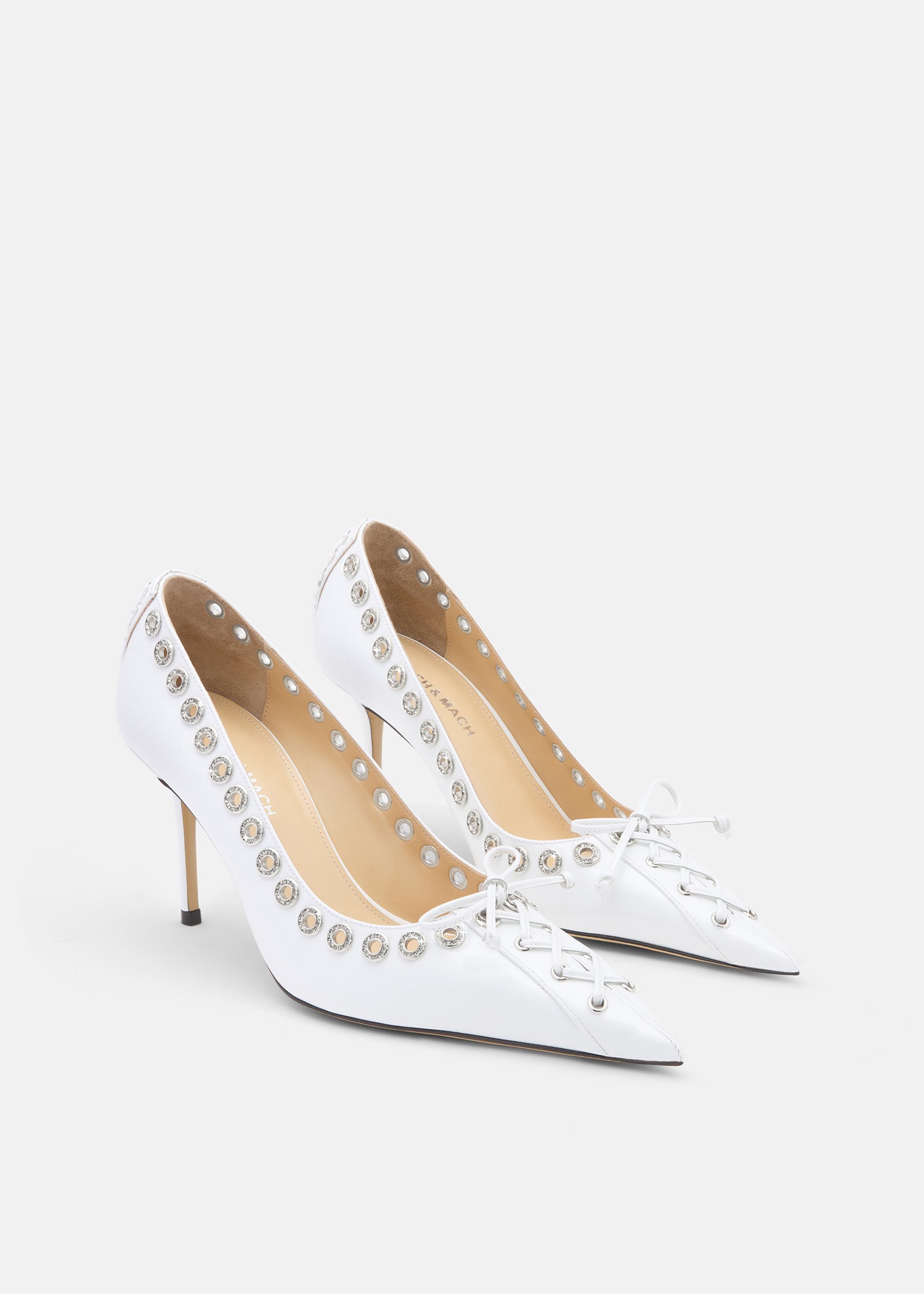 Crystalized Corset Pointed Toe Pumps