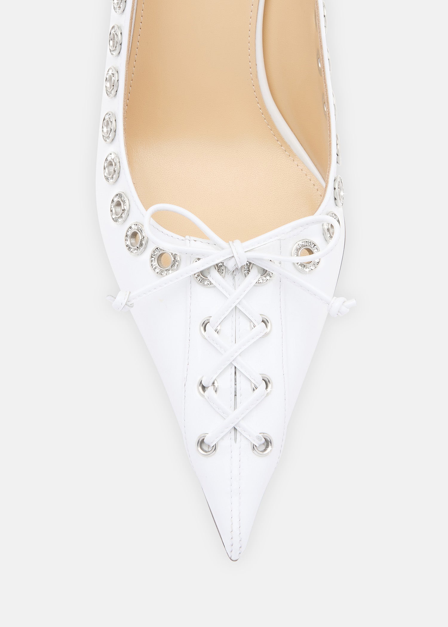 Crystalized Corset Pointed Toe Pumps