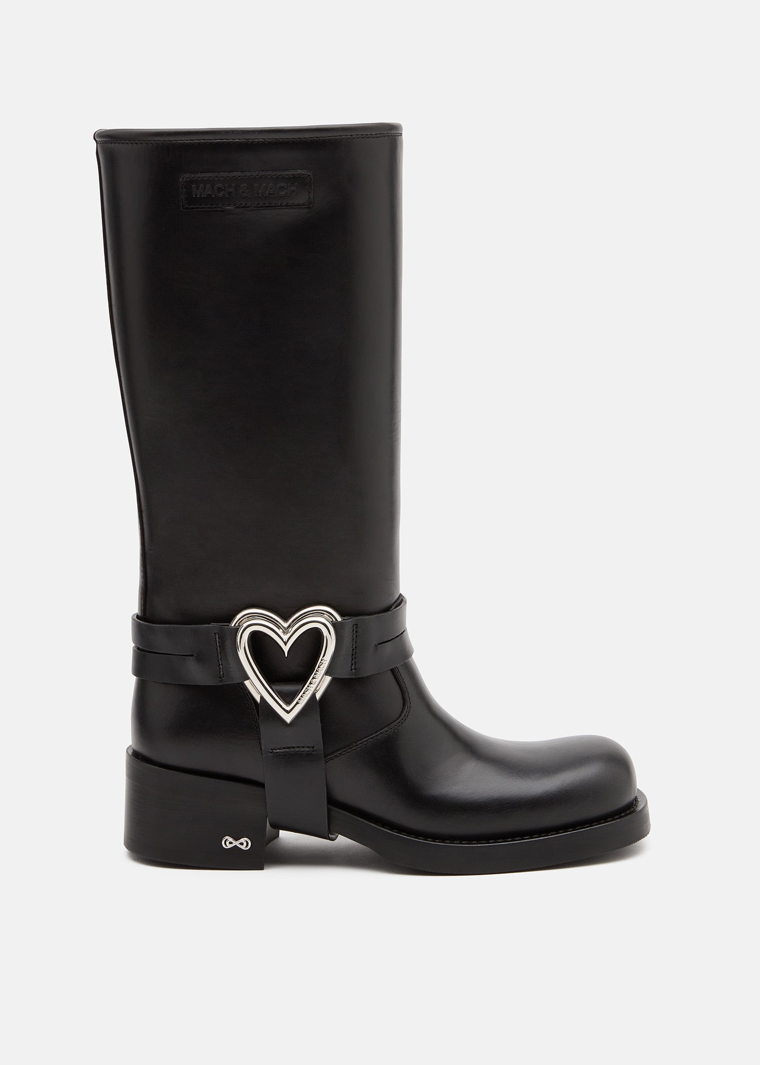 Double Heart Vintage Leather Combat Boots
