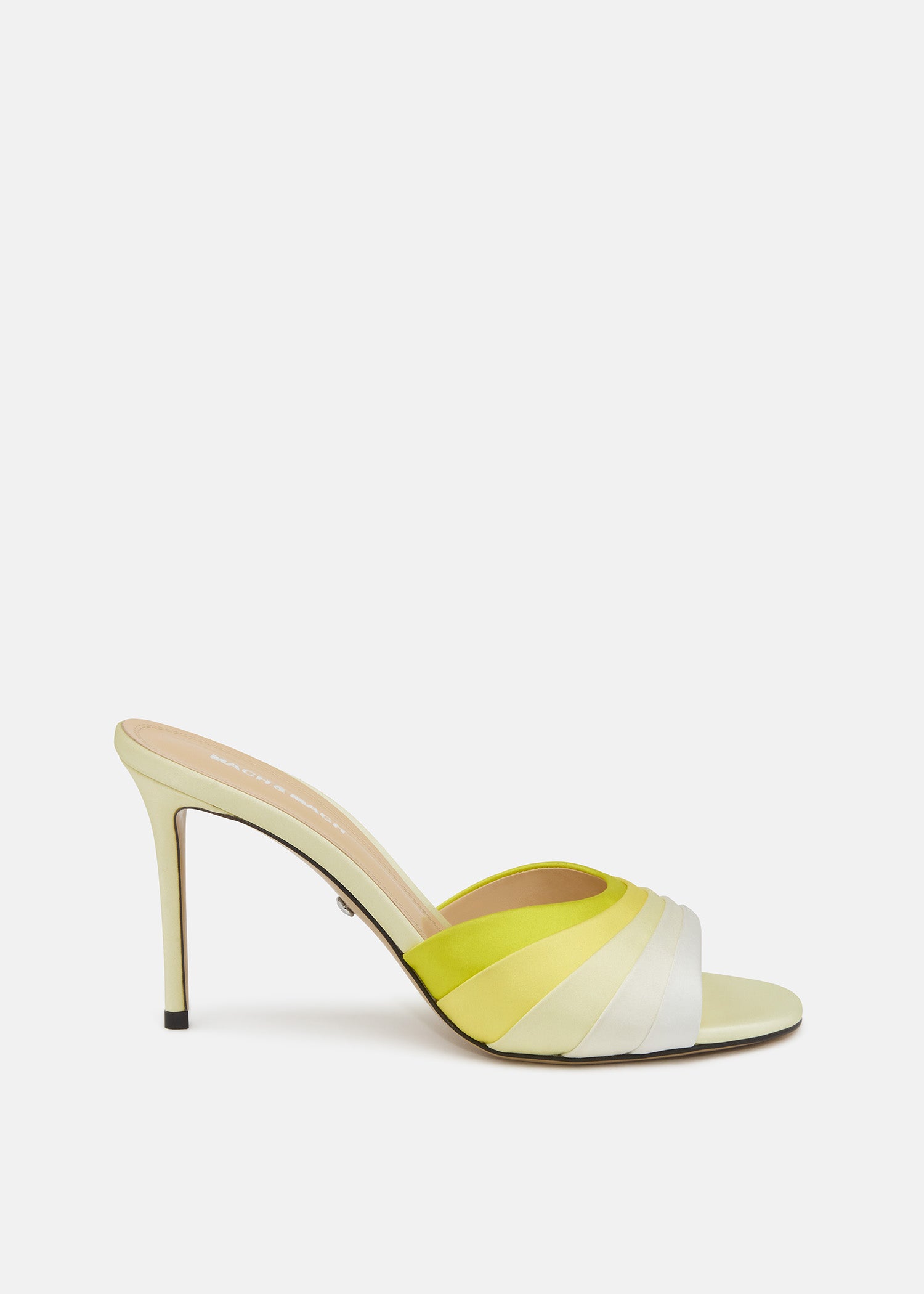 Gradient Butter Yellow Satin Mules