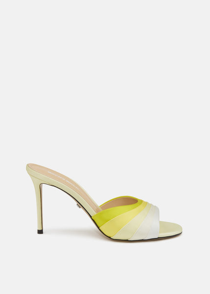 Gradient Butter Yellow Satin Mules – MACH & MACH