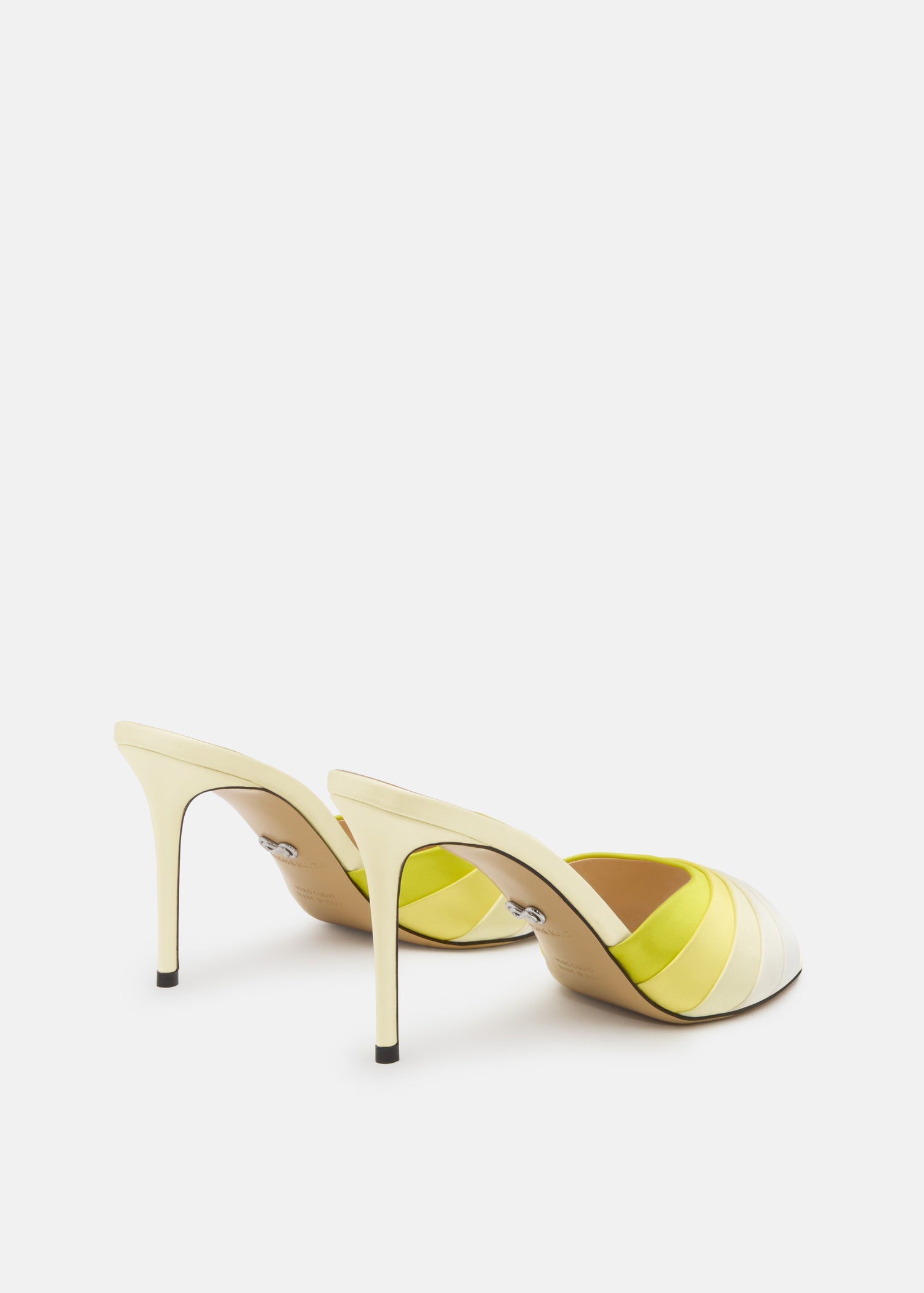 Gradient Butter Yellow Satin Mules