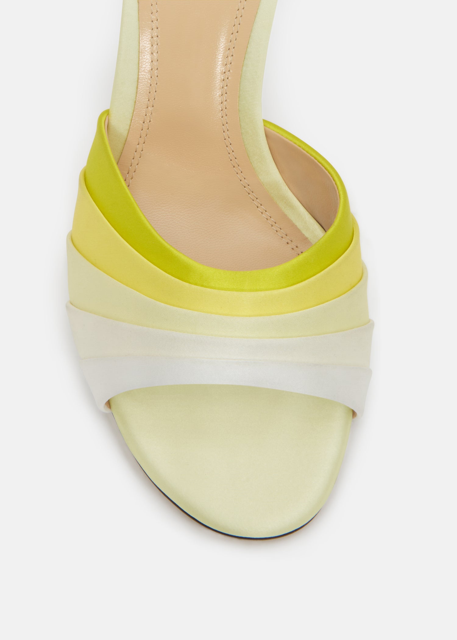 Gradient Butter Yellow Satin Mules