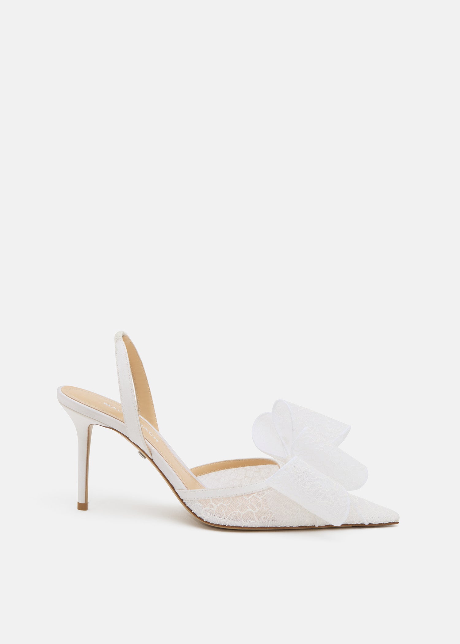 Le Cadeau White Lace Slingback