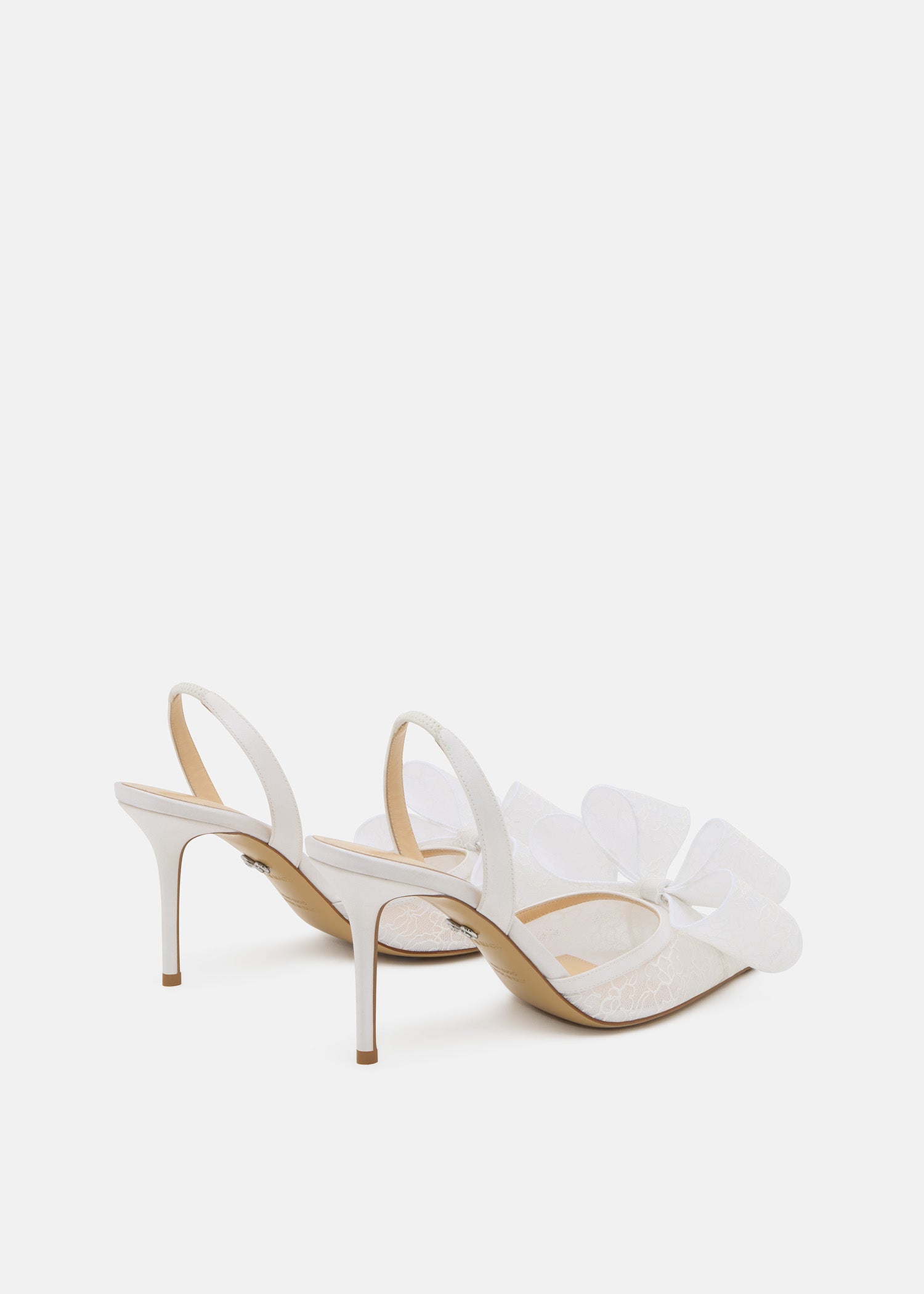 Le Cadeau White Lace Slingback