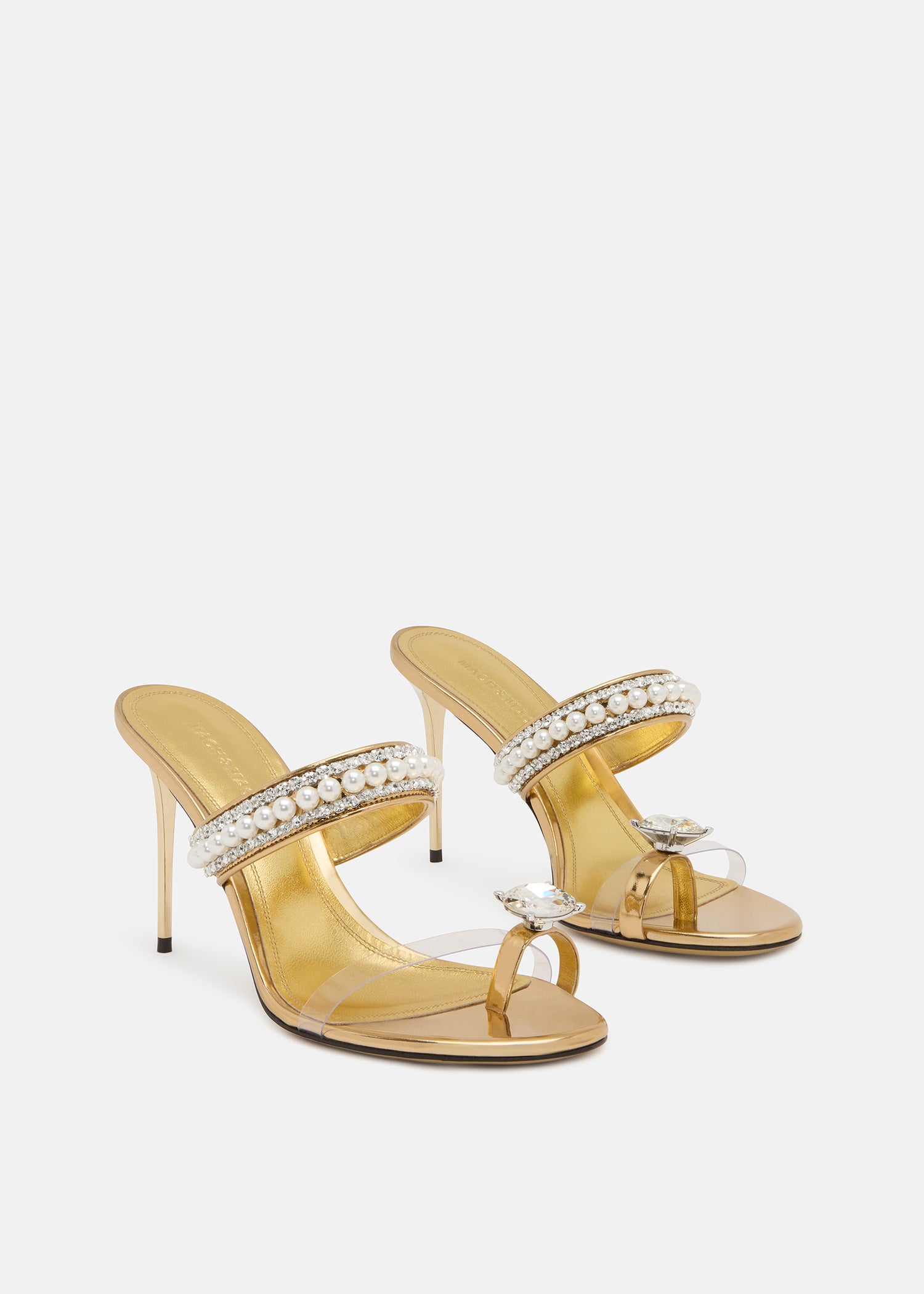 Diamond Of Elizabeth Ring Toe Leather Mules