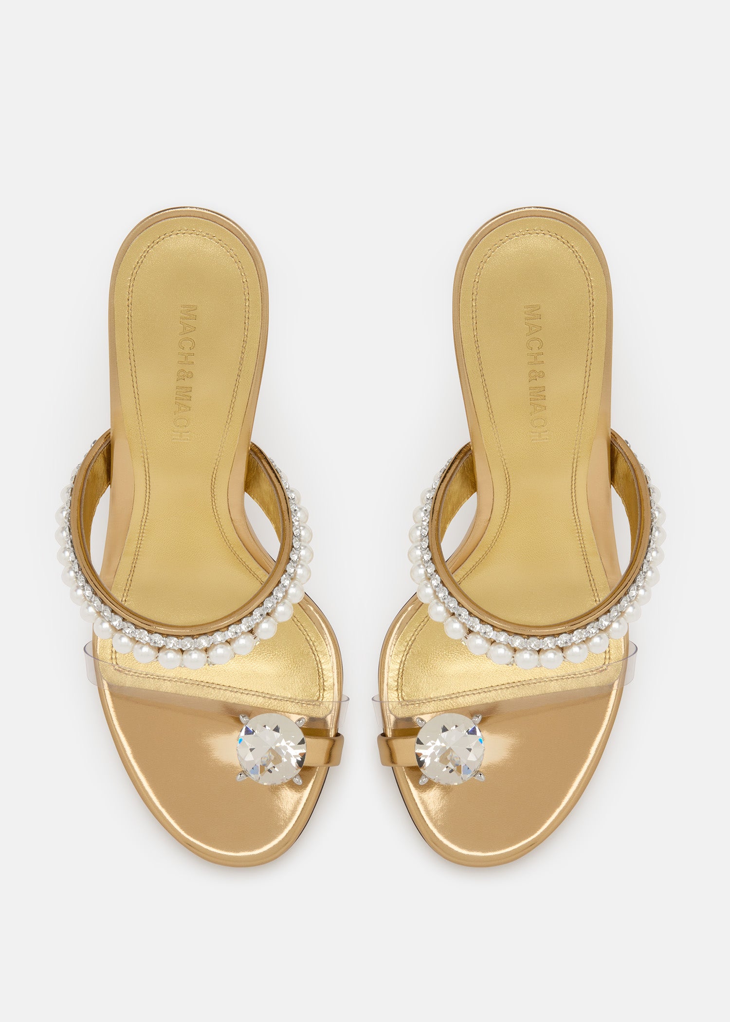 Diamond Of Elizabeth Ring Toe Leather Mules