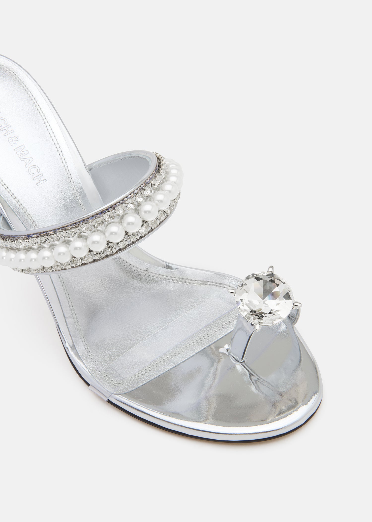 Diamond Of Elizabeth Ring Toe Leather Mules