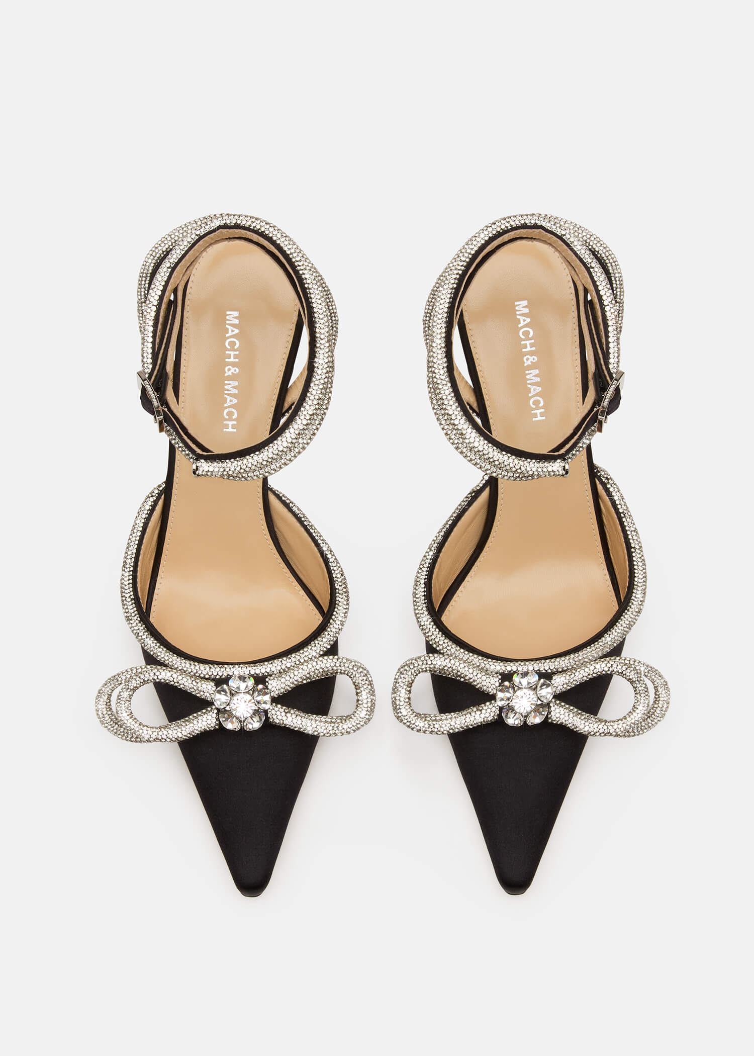 Double Bow Satin Pumps