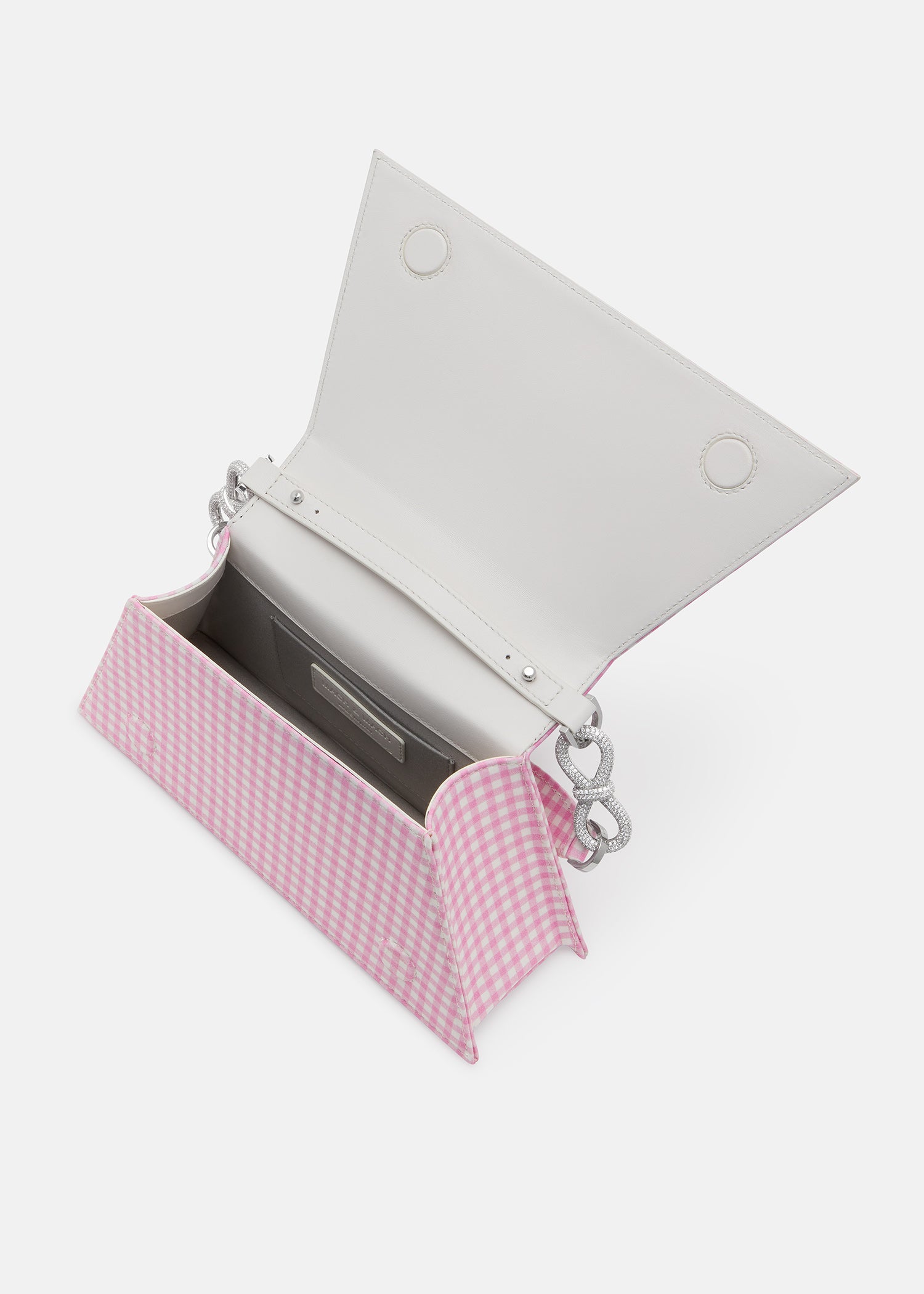 Double Bow Pink Gingham Samantha Handbag Medium