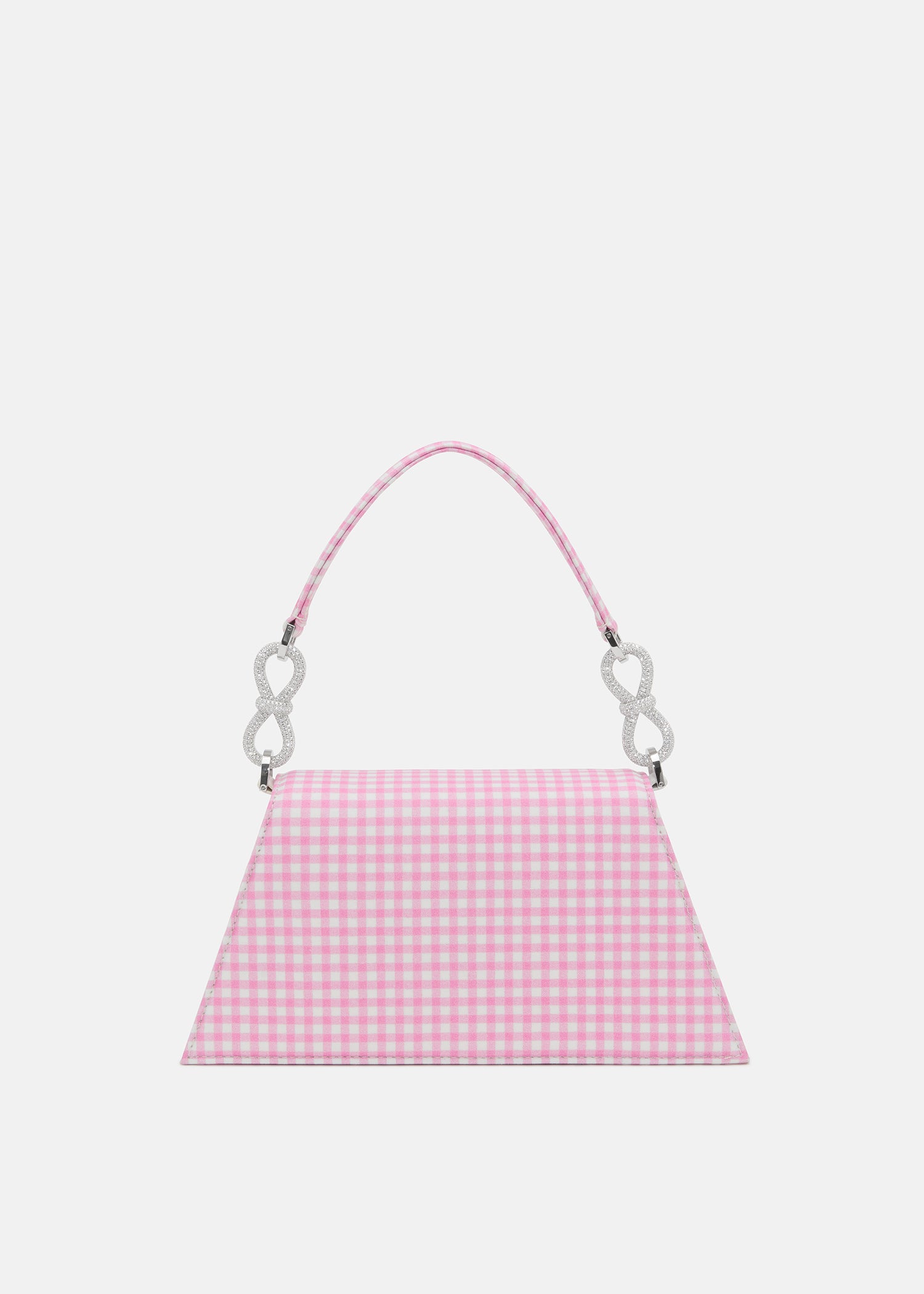 Double Bow Pink Gingham Samantha Handbag Medium