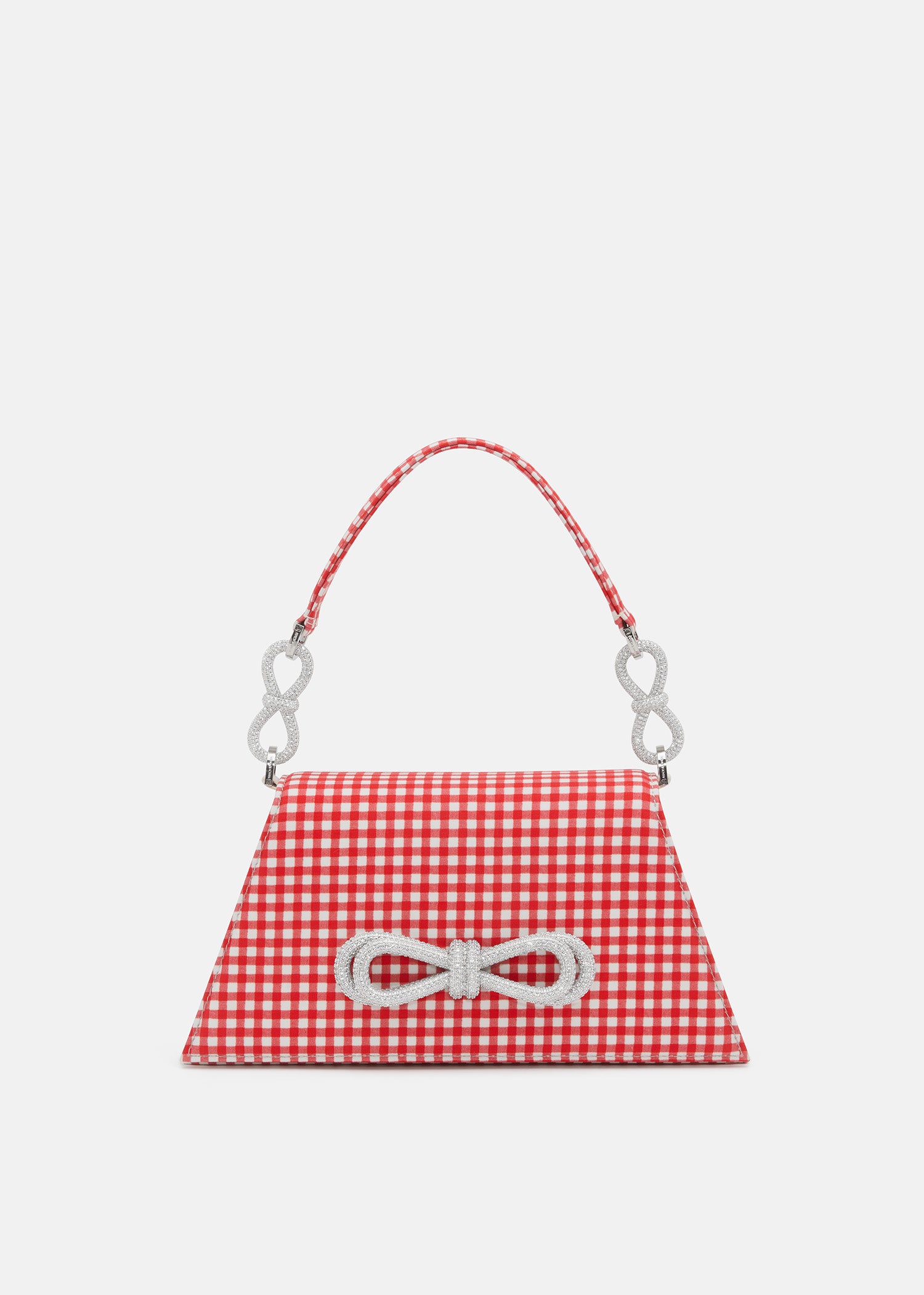 Double Bow Red Gingham Samantha Handbag Medium