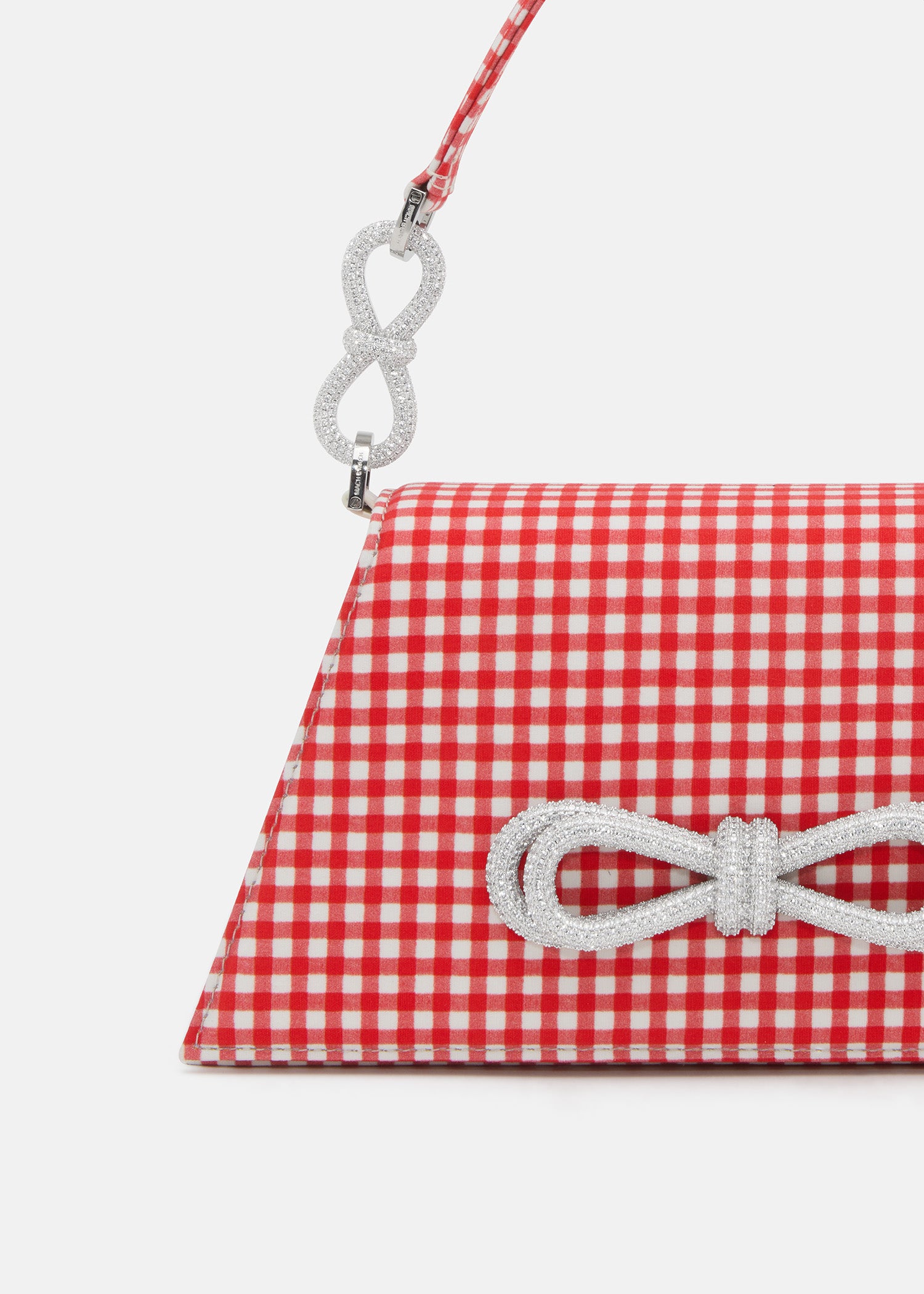 Double Bow Red Gingham Samantha Handbag Medium
